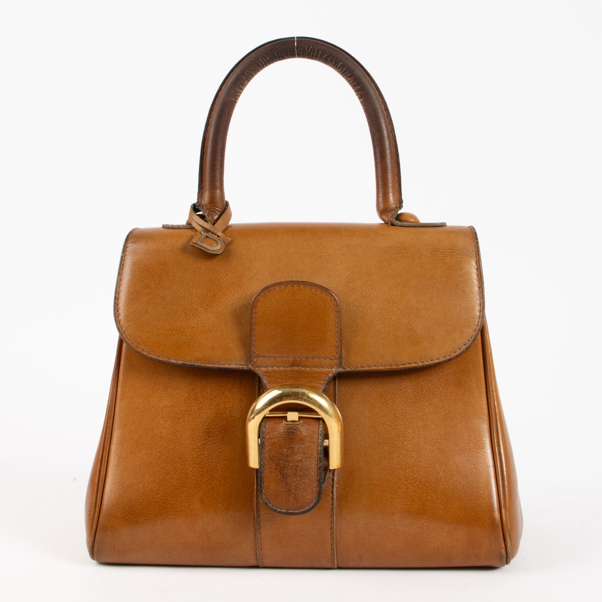 Delvaux 1958s Camel Leather Brillant PM Bag