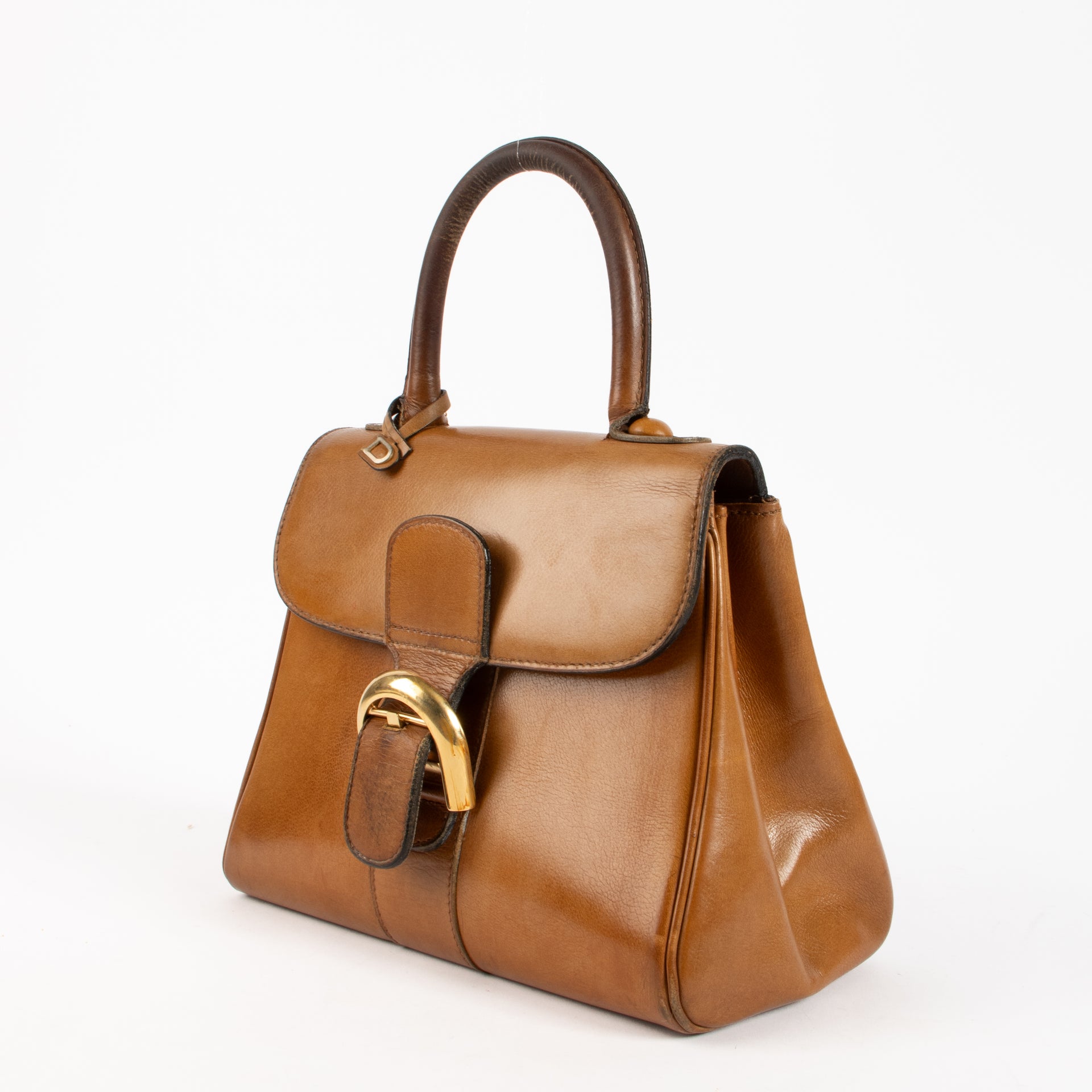 Delvaux 1958s Camel Leather Brillant PM Bag