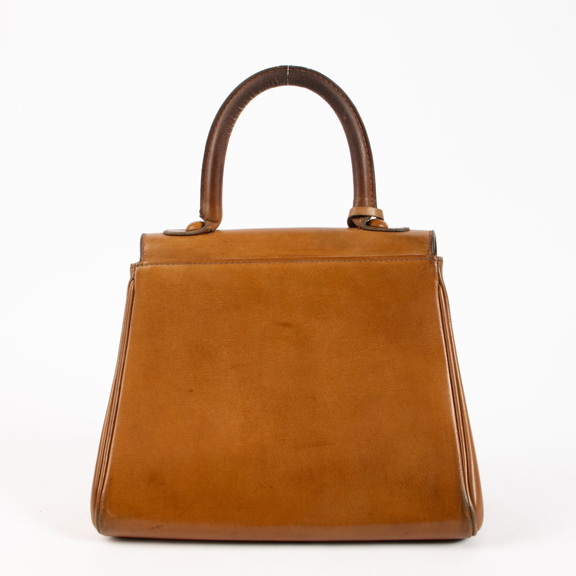 Delvaux 1958s Camel Leather Brillant PM Bag