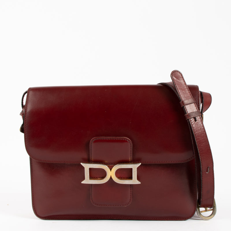 Delvaux Burgundy Box Calf Bourgogne Bag