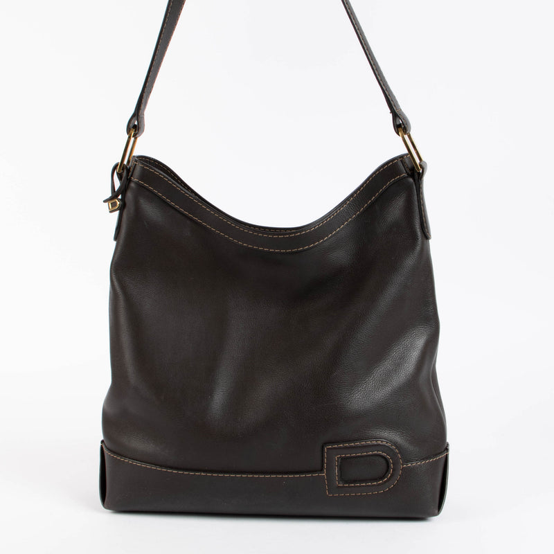 Shop this authentic Delvaux Vintage Chocolat Grand Place Tote Bag pre-loved on Labellov.com 