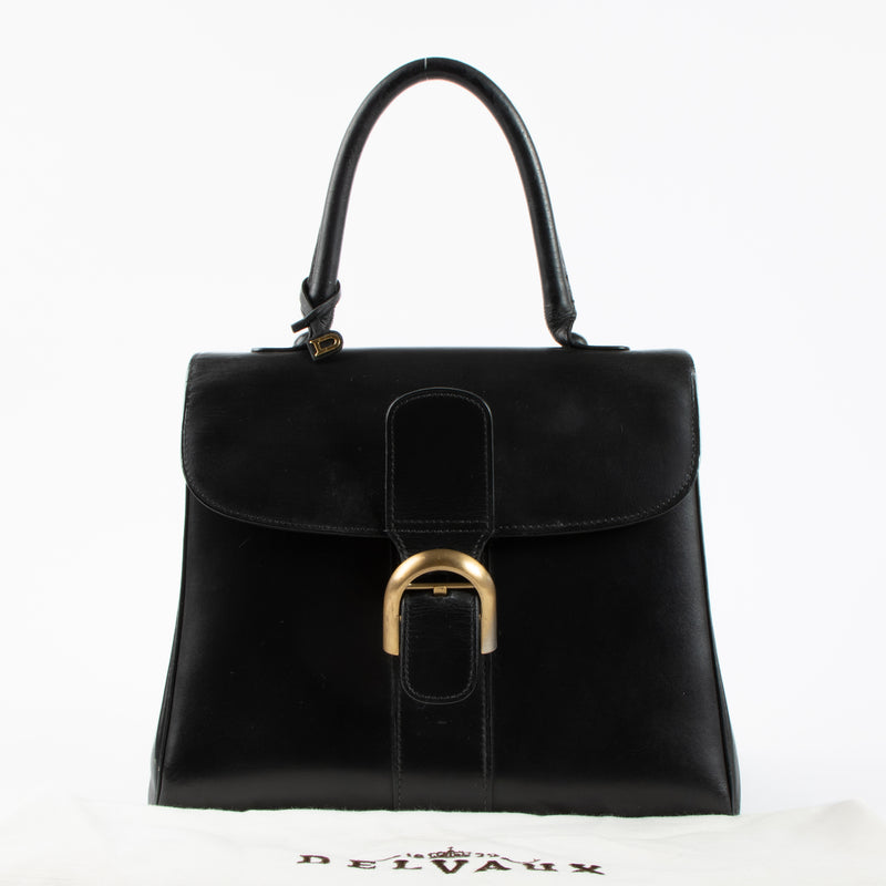 Shop the authentic Delvaux Vintage Black MM Brillant Top Handle second hand on Labellov.com!