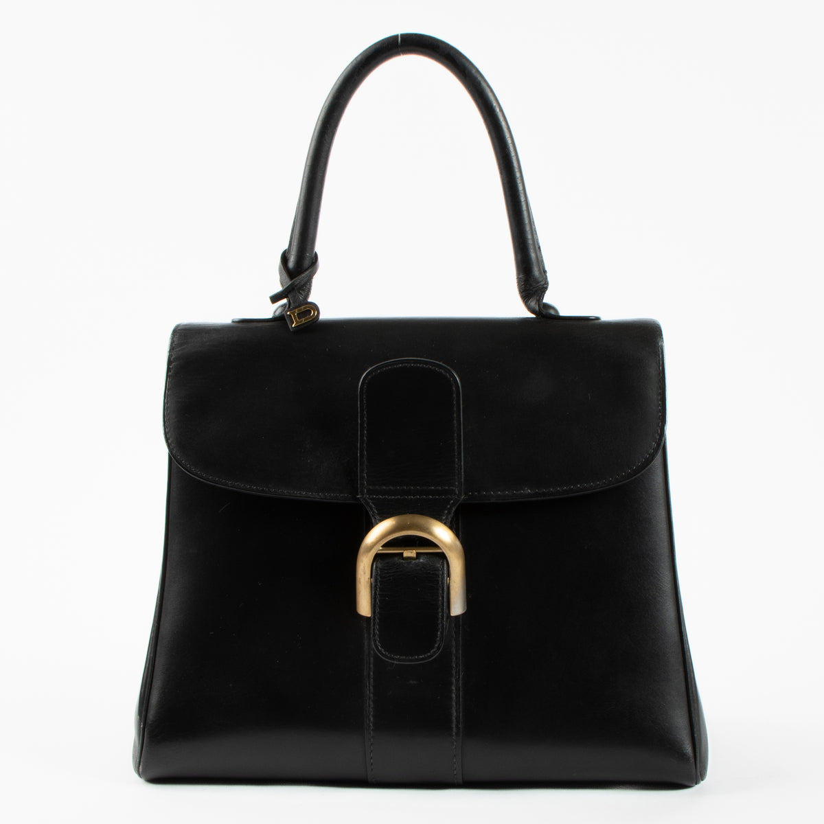 Shop the authentic Delvaux Vintage Black MM Brillant Top Handle second hand on Labellov.com!
