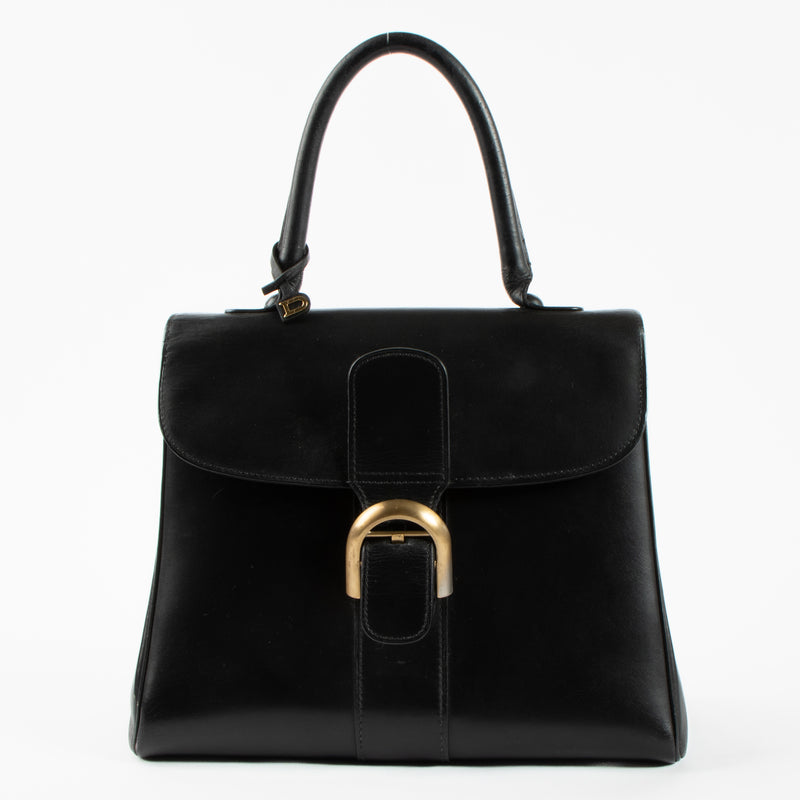 Shop the authentic Delvaux Vintage Black MM Brillant Top Handle second hand on Labellov.com!