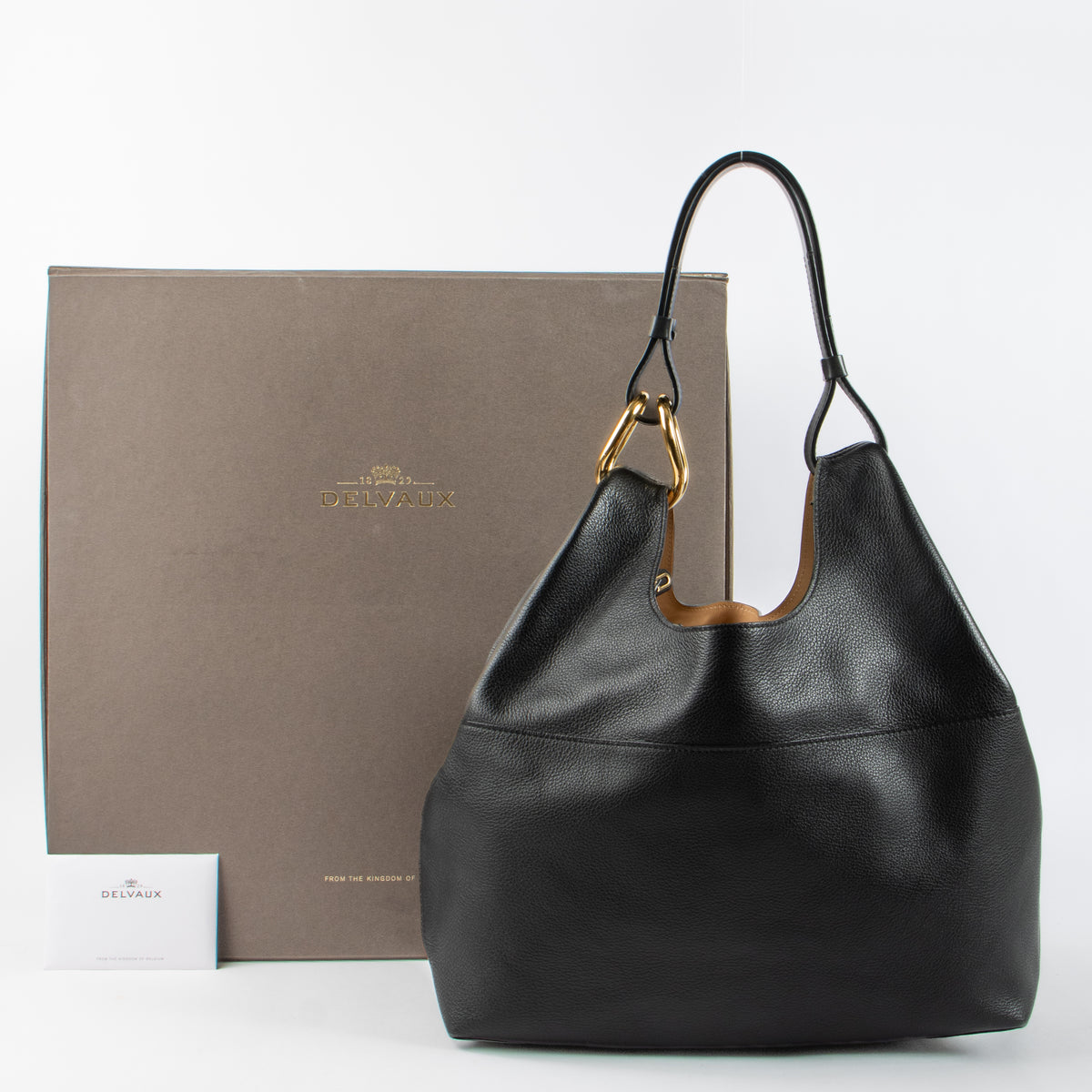 Shop this authentic Delvaux Black Givry With me Shoulder Bag pre-loved on Labellov.com