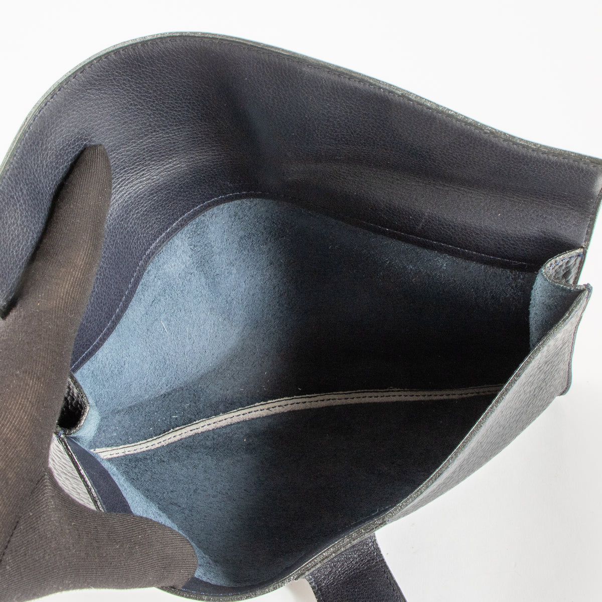 Shop this authentic Delvaux Blue Clutch pre-loved on Labellov.com