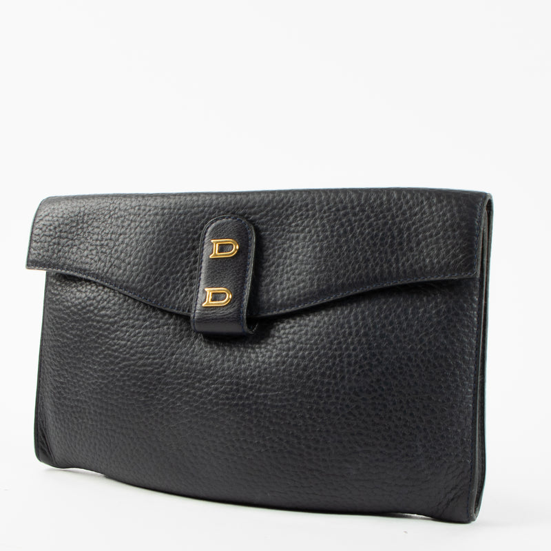 Shop this authentic Delvaux Blue Clutch pre-loved on Labellov.com