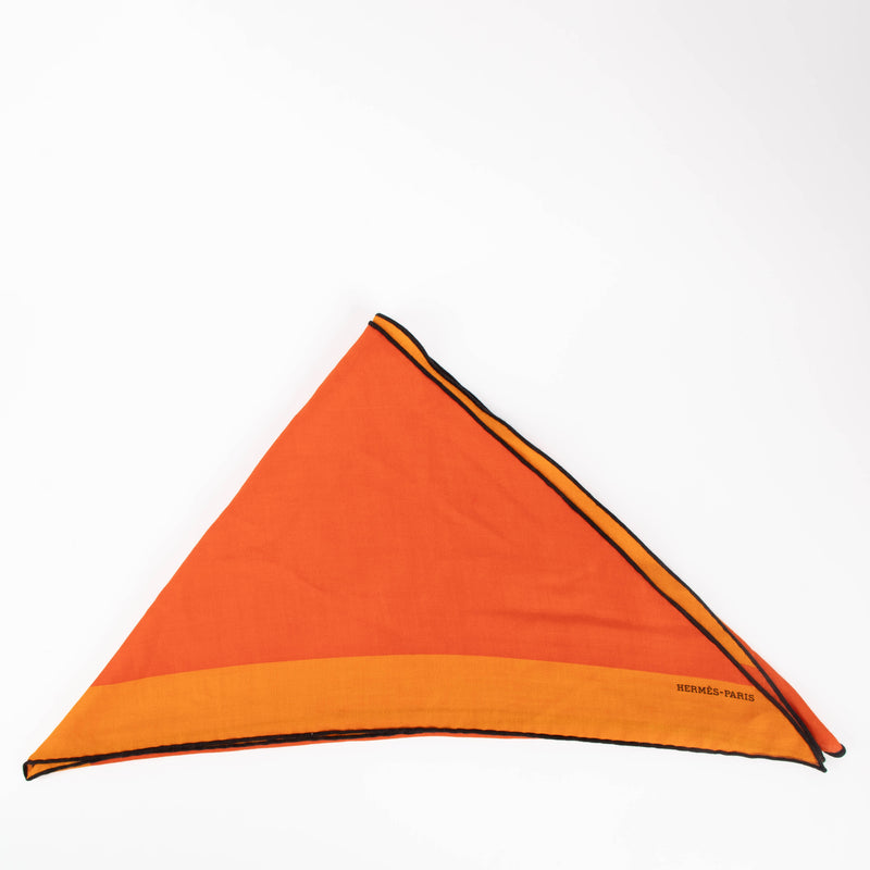 Hermes Orange Giant Triangle Scarf