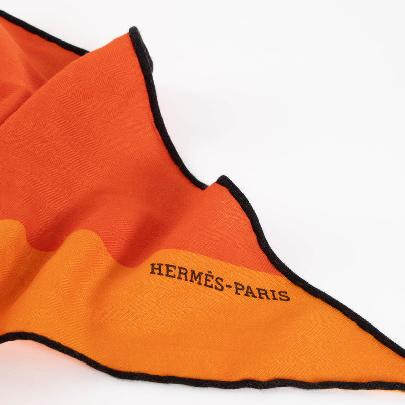 Hermes Orange Giant Triangle Scarf