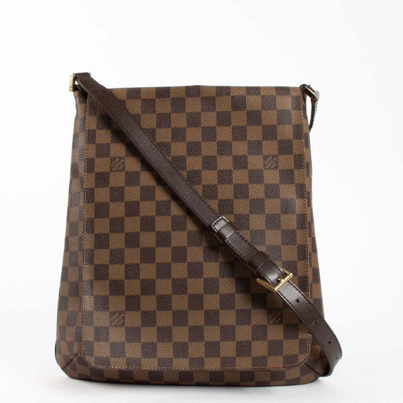 Shop safe online 100% authentic second hand Louis Vuitton Damier Ebene Musette Salsa GM