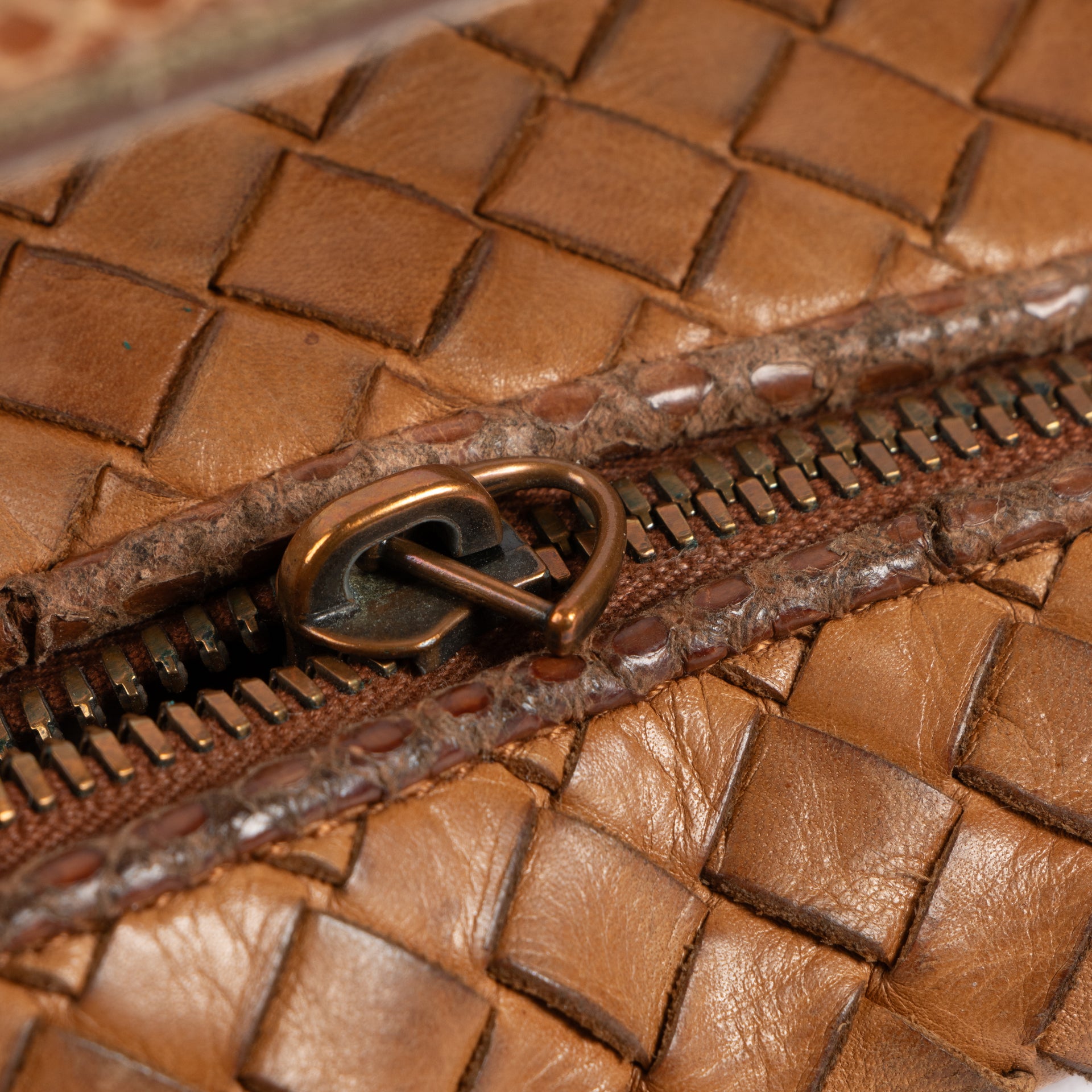 Bottega Veneta Camel Maxi Intrecciato Python Tote Bag