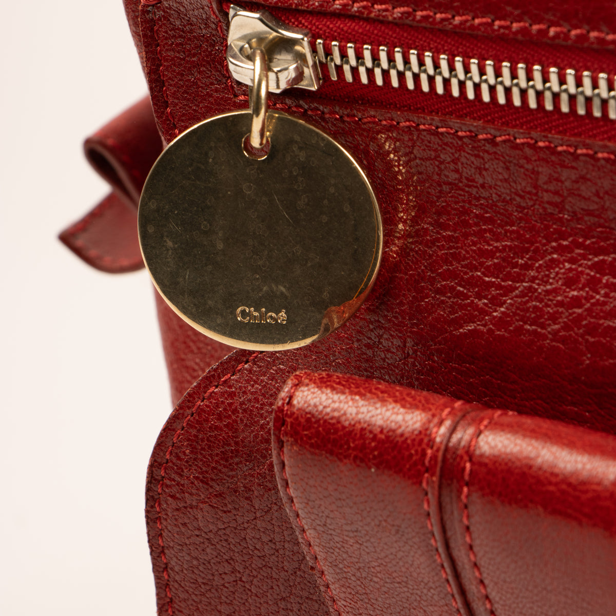Chloé Red Saskia Tote bag