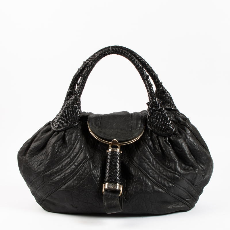 Fendi Black Leather Spy Bag