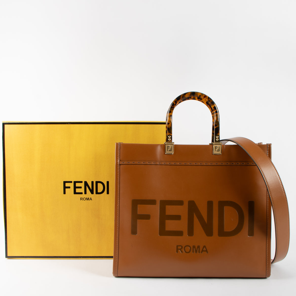 Fendi Cognac Sunshine Medium Bag