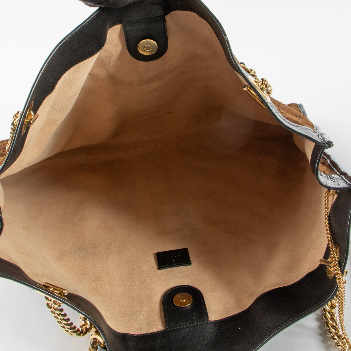Gucci Brown Velvet Large Raja Tote Bag