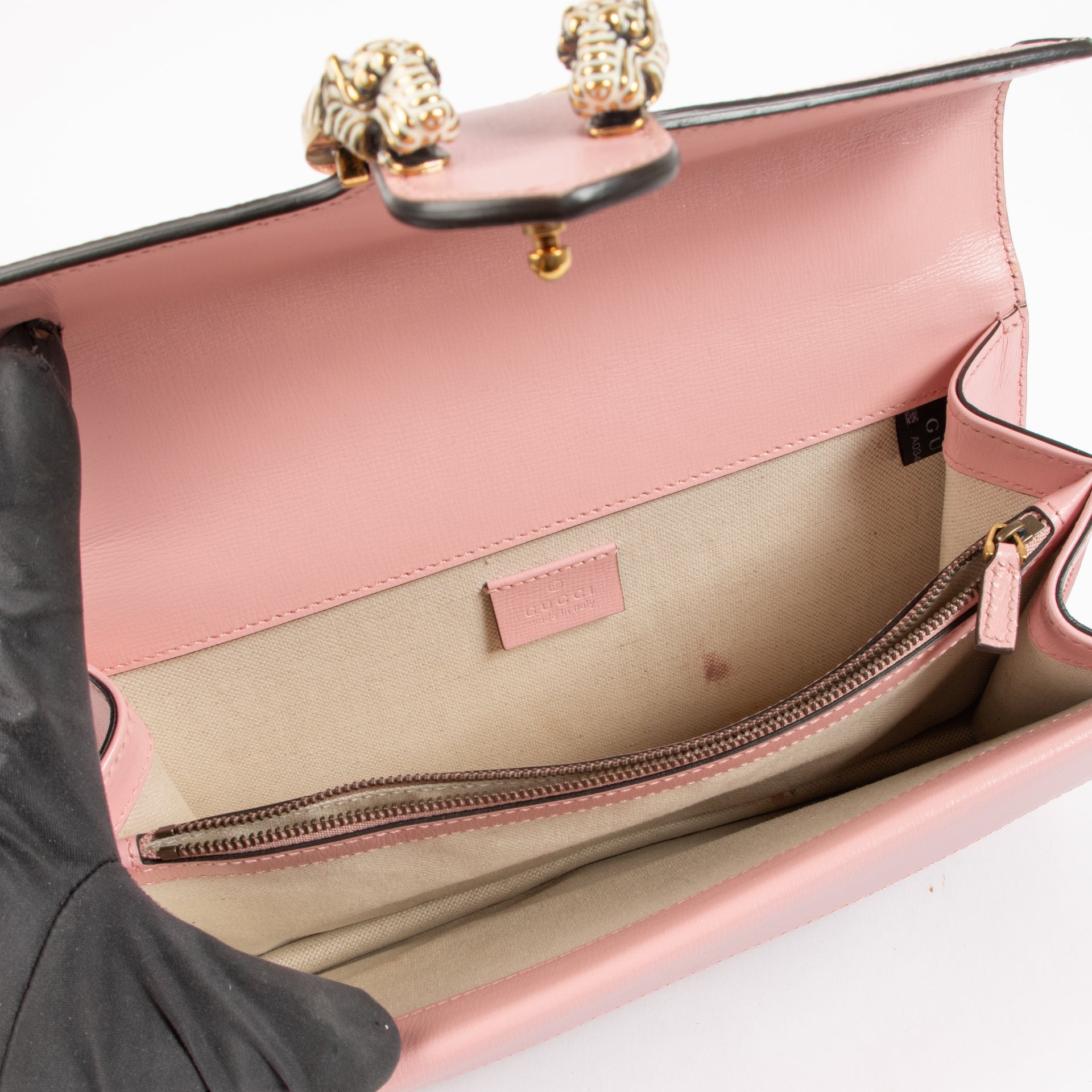 Gucci Red/Pink Leather Medium Dionysus Bag