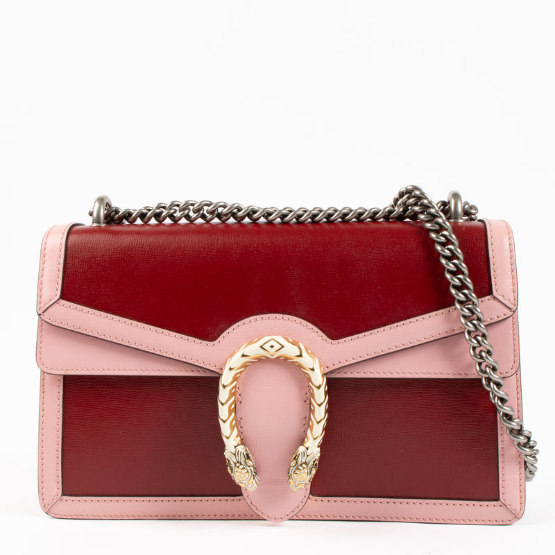 Gucci Red/Pink Leather Medium Dionysus Bag