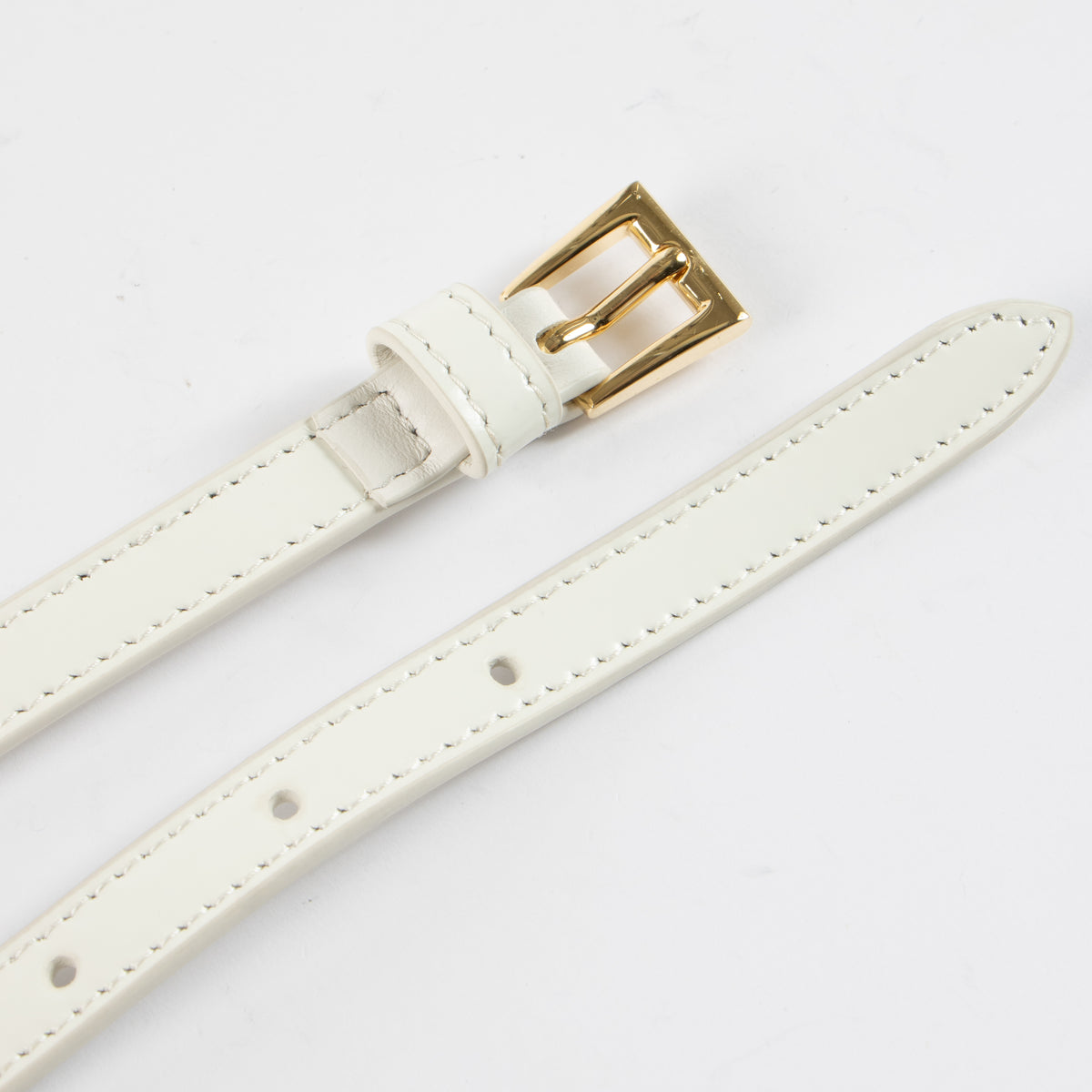 shop this authentic Prada White Brushed Leather Triangle Shoulder bag pre-loved on Labellov.com