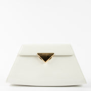 shop this authentic Prada White Brushed Leather Triangle Shoulder bag pre-loved on Labellov.com