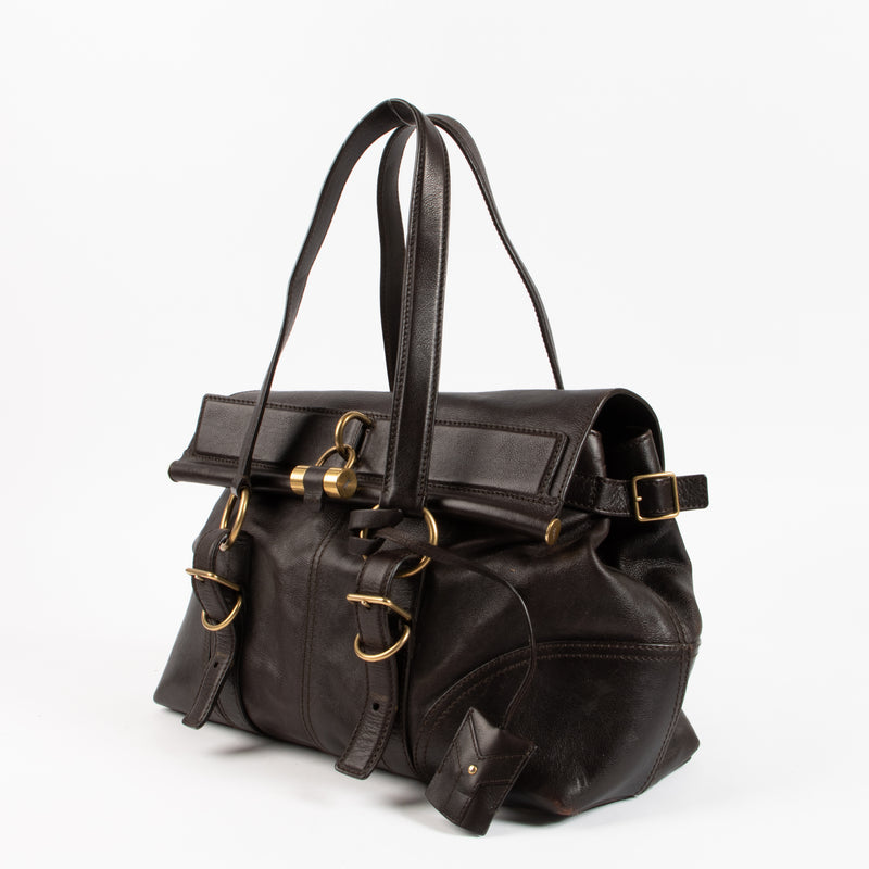 Saint Laurent Brown Muse Satchel Bag