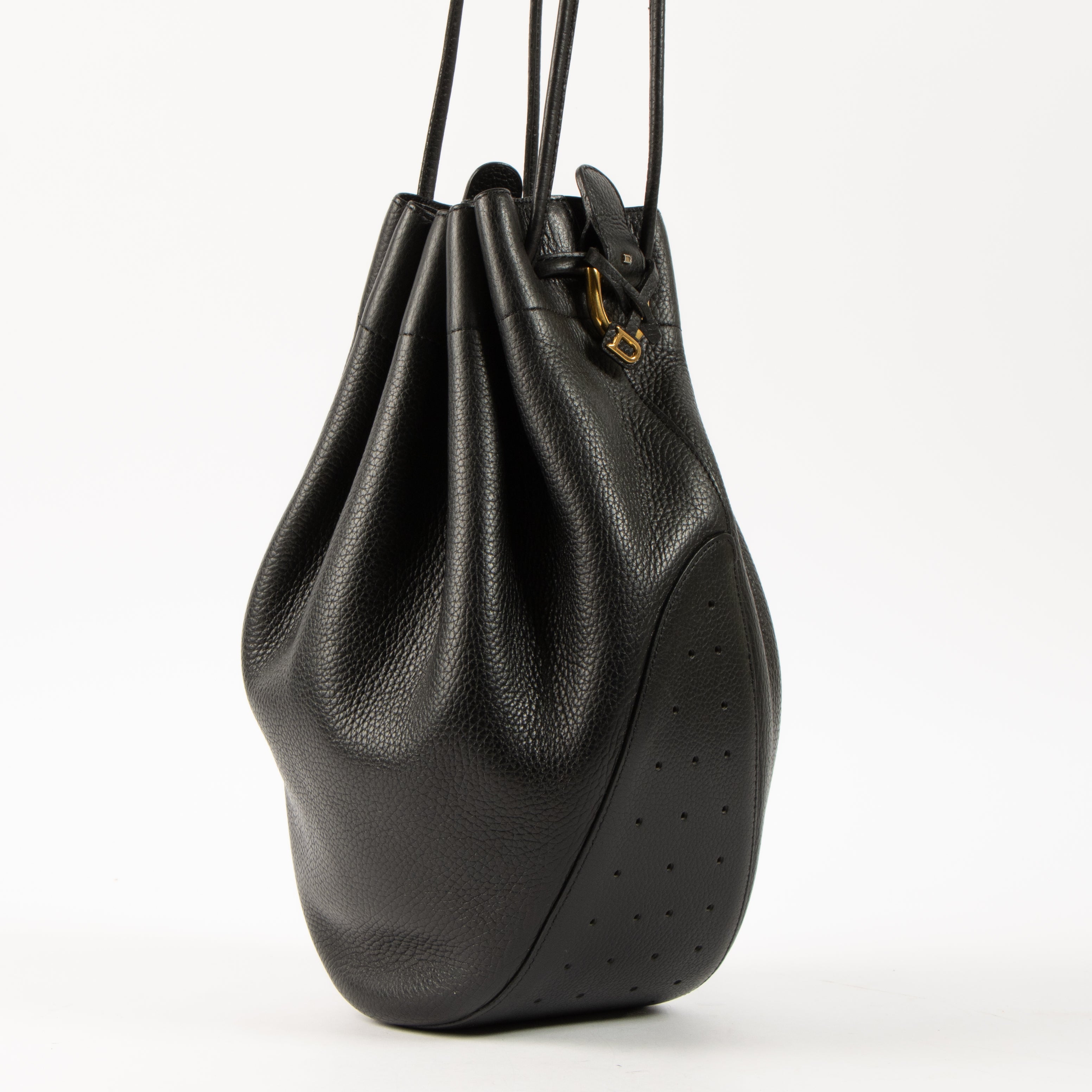 Delvaux Black Leather Tabarin MM Bag – Labellov