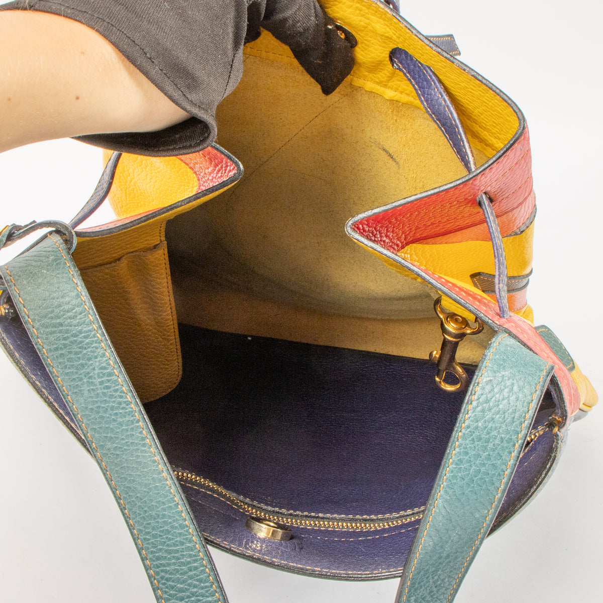 Shop this authentic Delvaux Multicolor Desert Bag pre-loved on Labellov.com