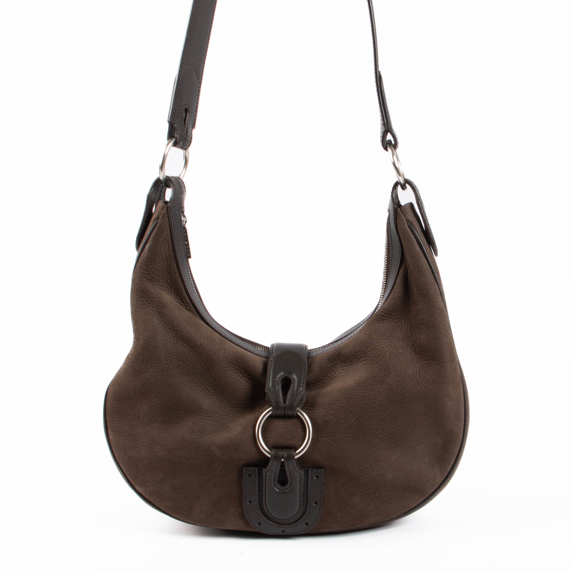Shop the authentic Delvaux Café Nubuck Camille PM second hand on Labellov.com
