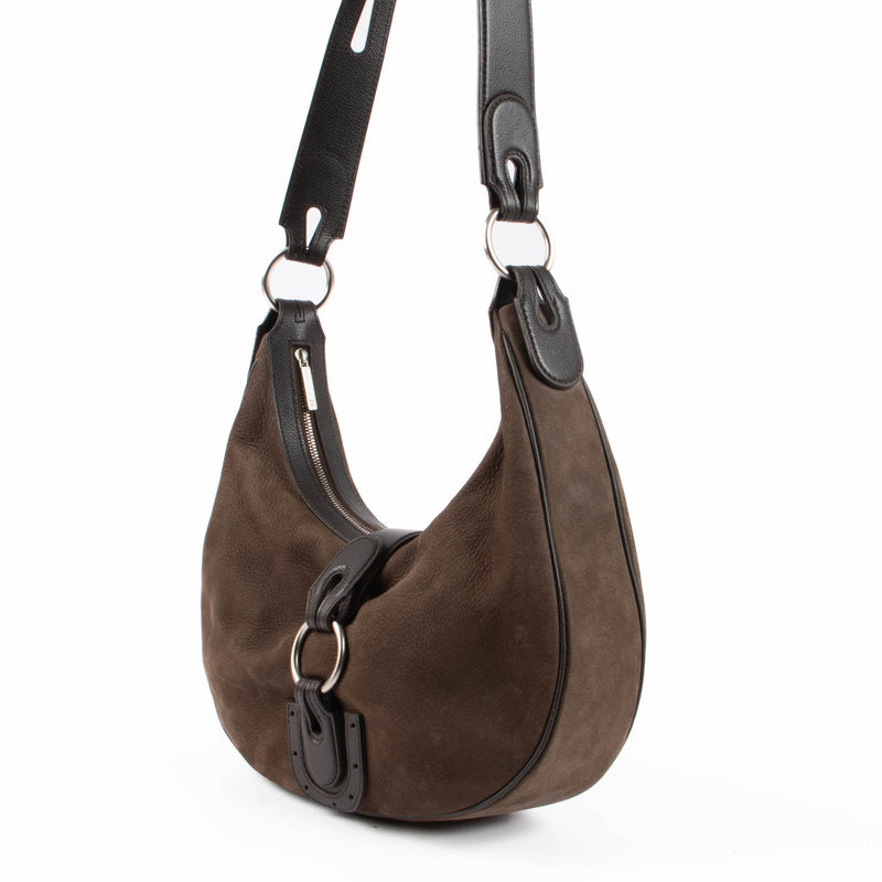 Shop the authentic Delvaux Café Nubuck Camille PM second hand on Labellov.com