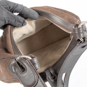 Shop the authentic Delvaux Café Nubuck Camille PM second hand on Labellov.com