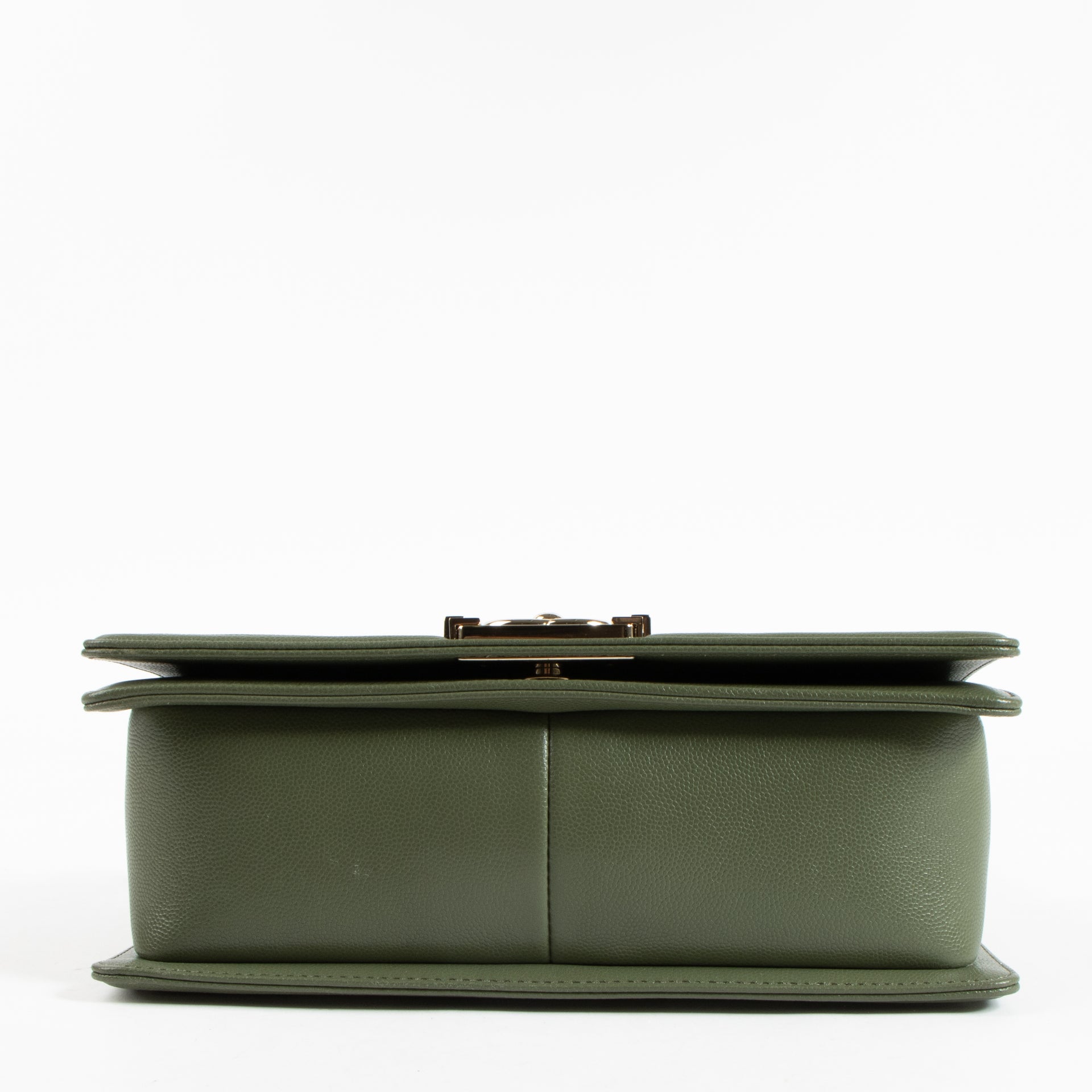 Chanel Kahki Caviar Medium Boy Chanel Bag