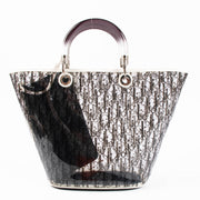 Shop the authentic Christian Dior by John Galliano Black Oblique PVC Basket Bag second hand on Labellov.com