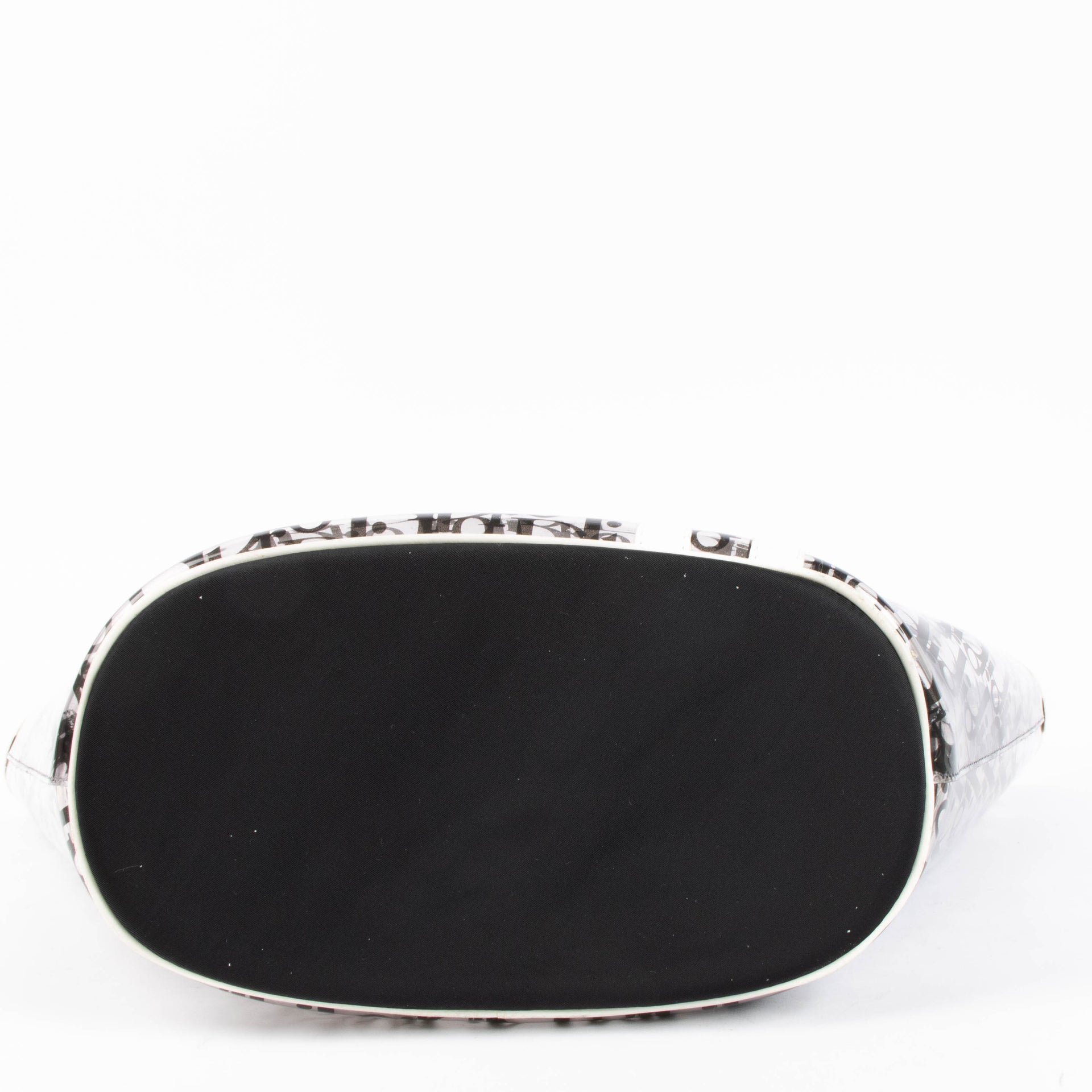 Shop the authentic Christian Dior by John Galliano Black Oblique PVC Basket Bag second hand on Labellov.com