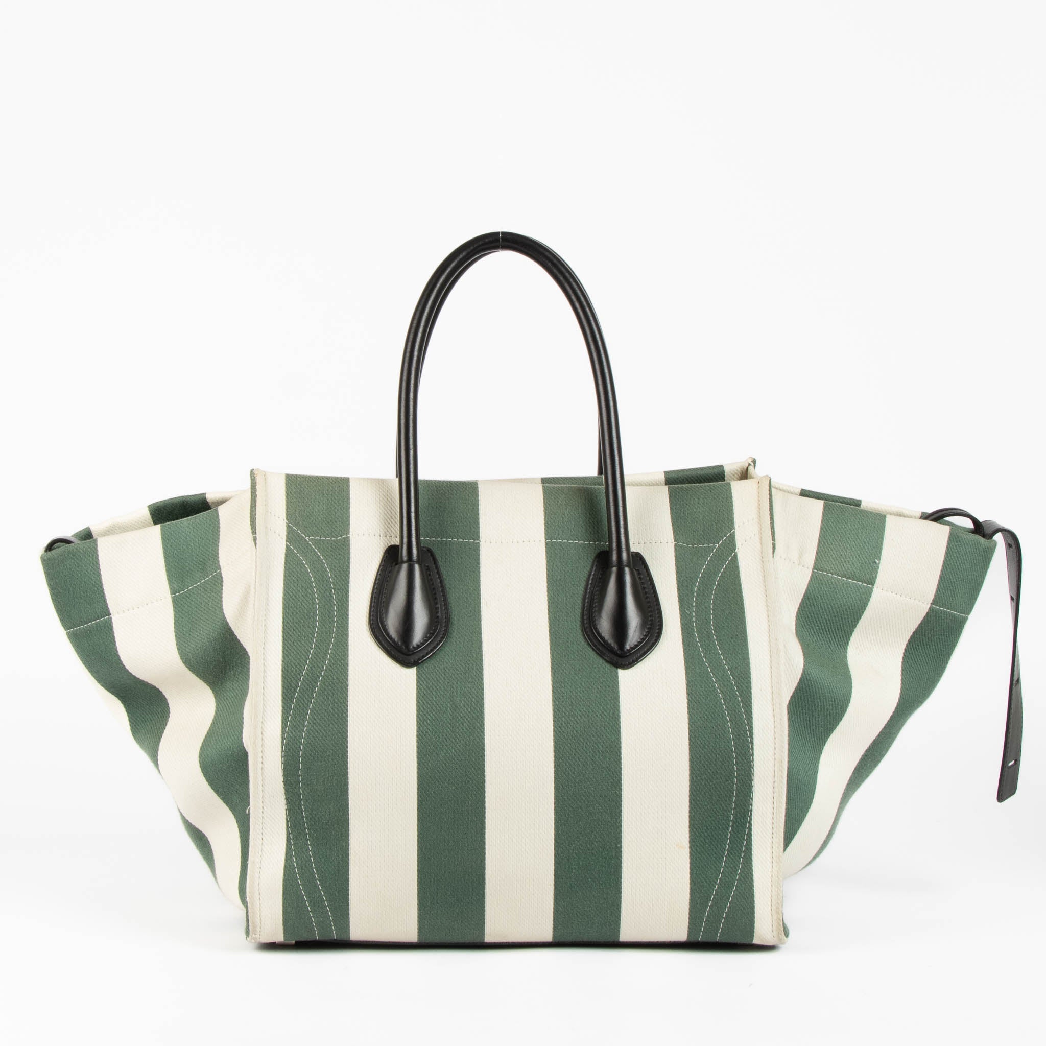Celine Green/White Striped Phantom Top Handle Bag – Labellov