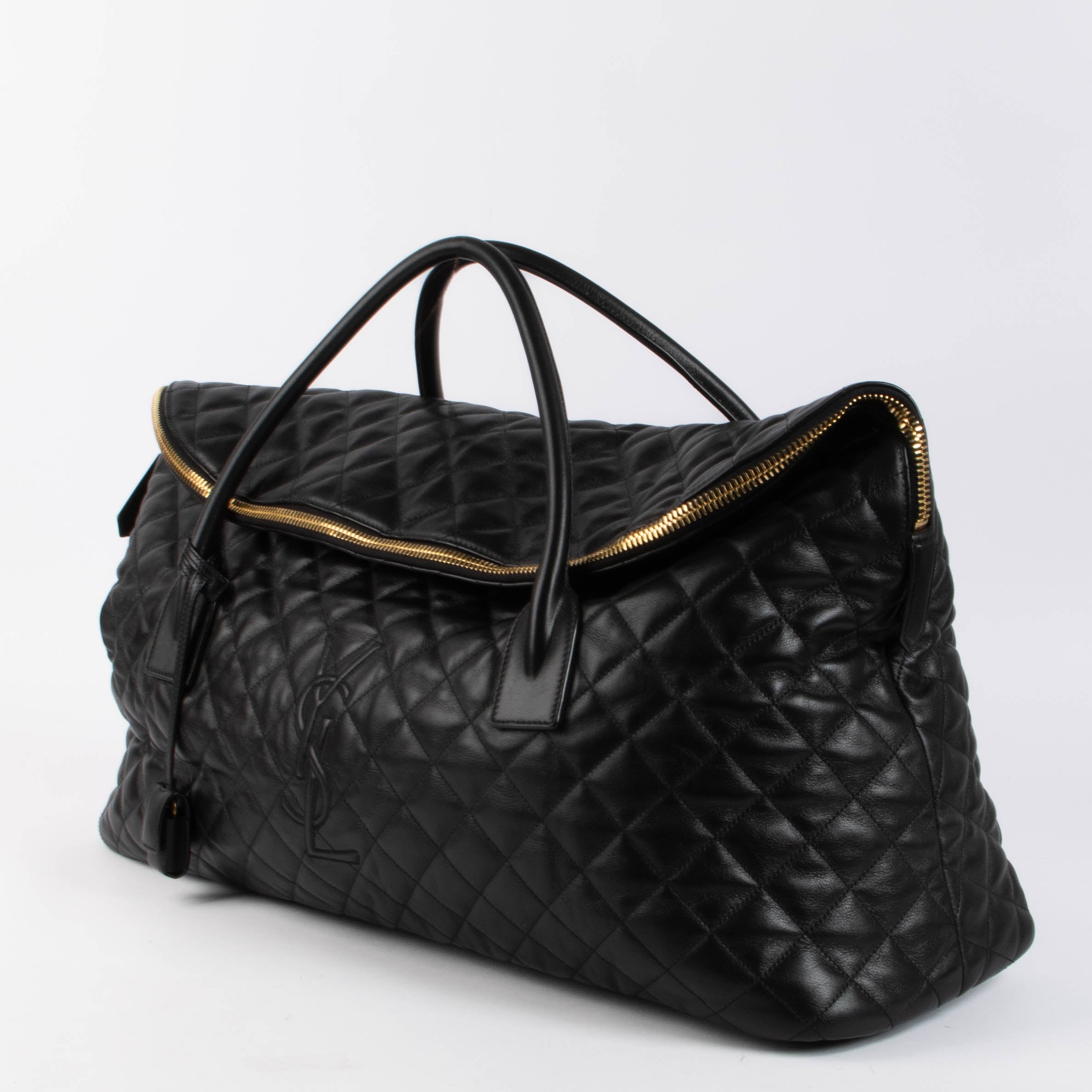 Saint Laurent Black ES Giant Quilted Travel Bag – Labellov