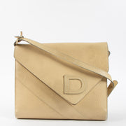 Shop this authentic Delvaux Vintage Beige Leather Shoulder Bag Pre-Loved on Labellov.com