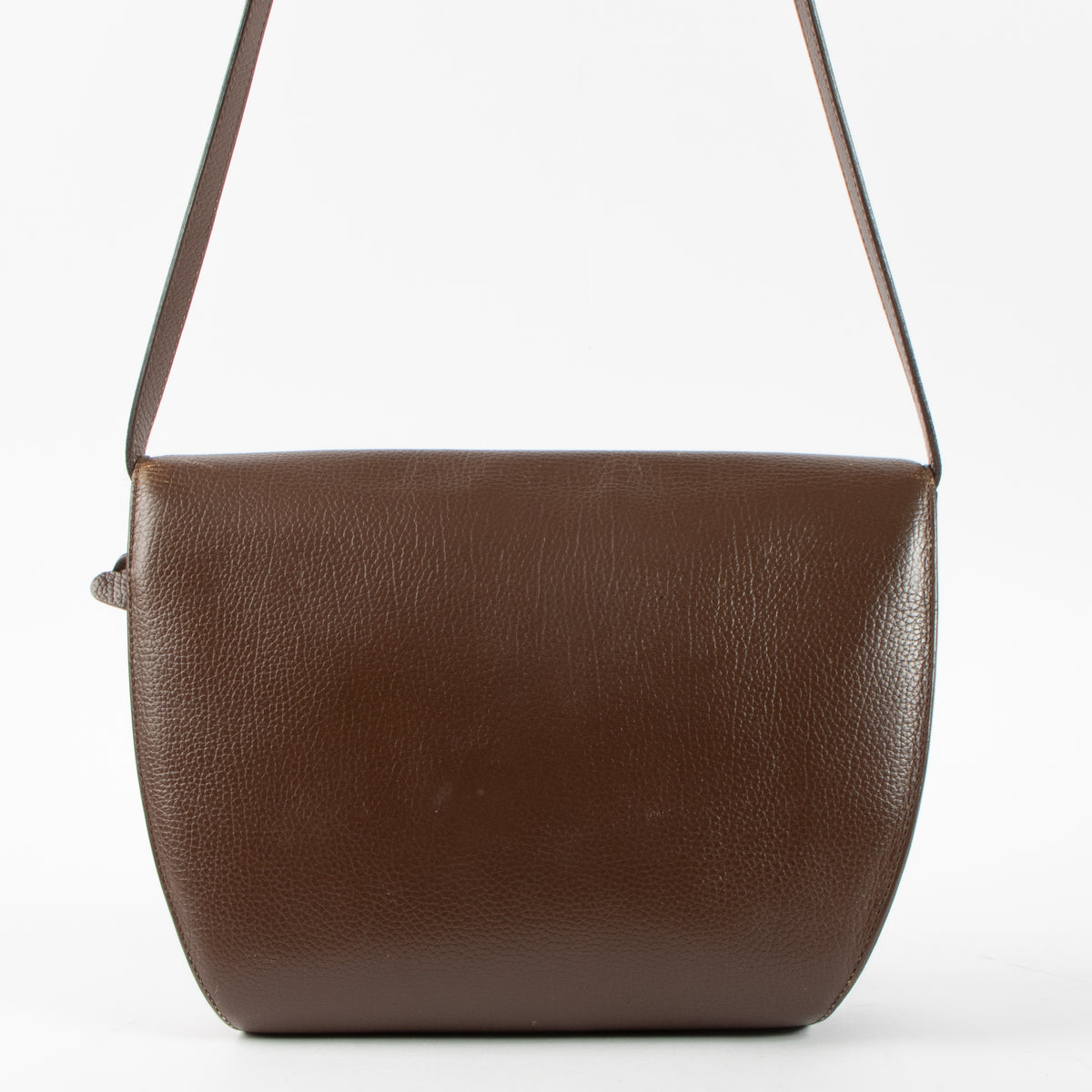 Shop this authentic Delvaux Vintage Brown Leather Shoulder Bag pre-loved on Labellov.com