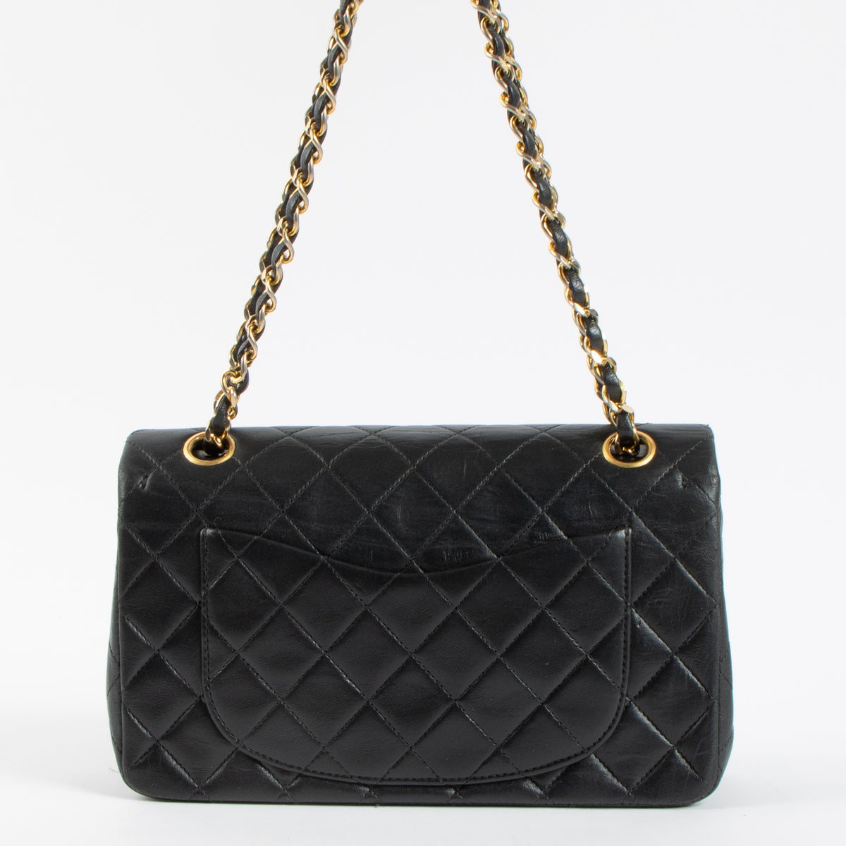 Chanel Vintage Black Lambskin Small Classic Bag