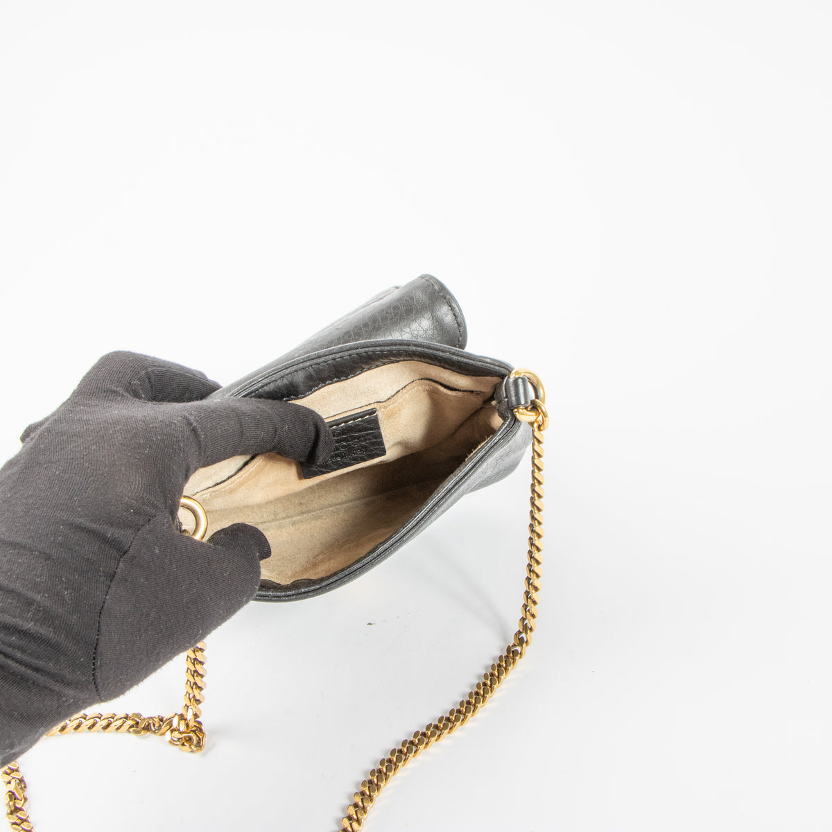 Gucci Black Leather 1973 Mini Bag