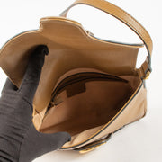 Shop this authentic Gucci Camel Leather Web Dahlia Bag Pre-Loved on Labellov.com