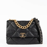 Shop the authentic Chanel Black Large 19 Shoulder Bag second hand on Labellov.com