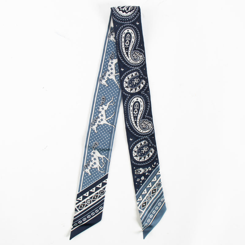 Shop the authentic Hermès Dark Light Multicolour Silk Twilly on Labellov.com !