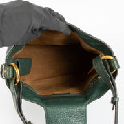 Shop this authentic Delvaux Green Ostrich Vintage Shoulder Bag pre-loved on Labellov.com 