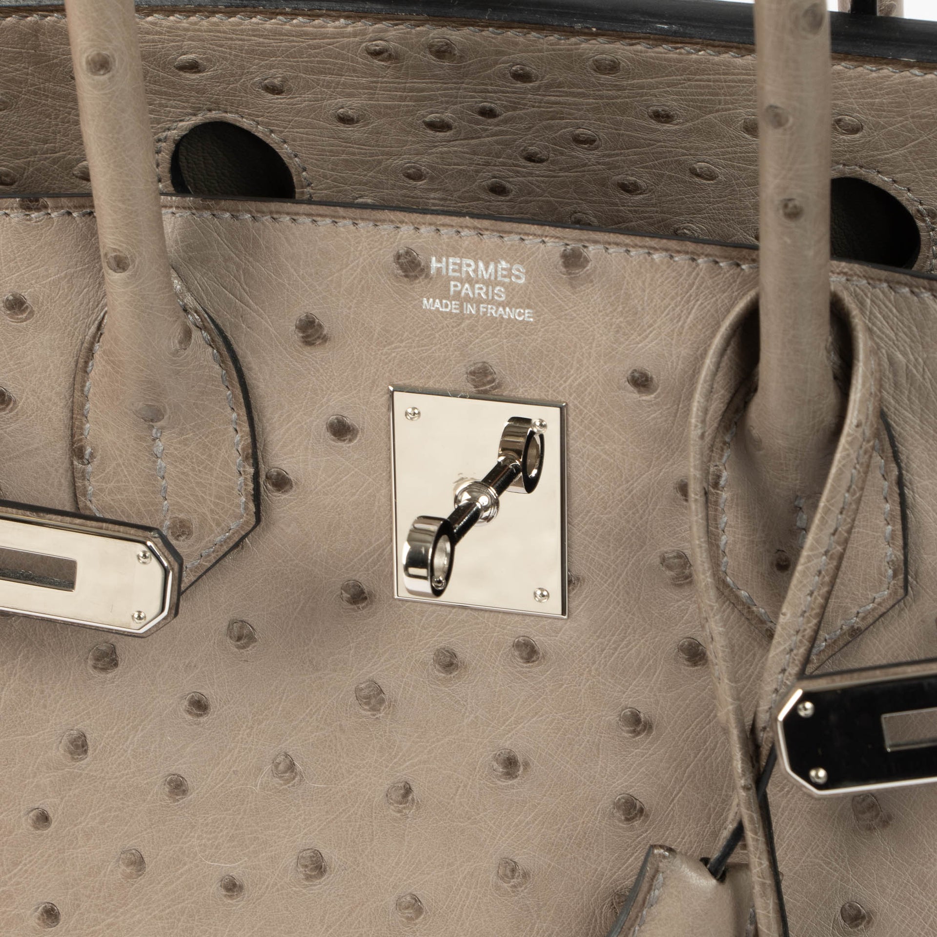 Hermes Birkin 30 Gris Tourterelle Ostrich GHW