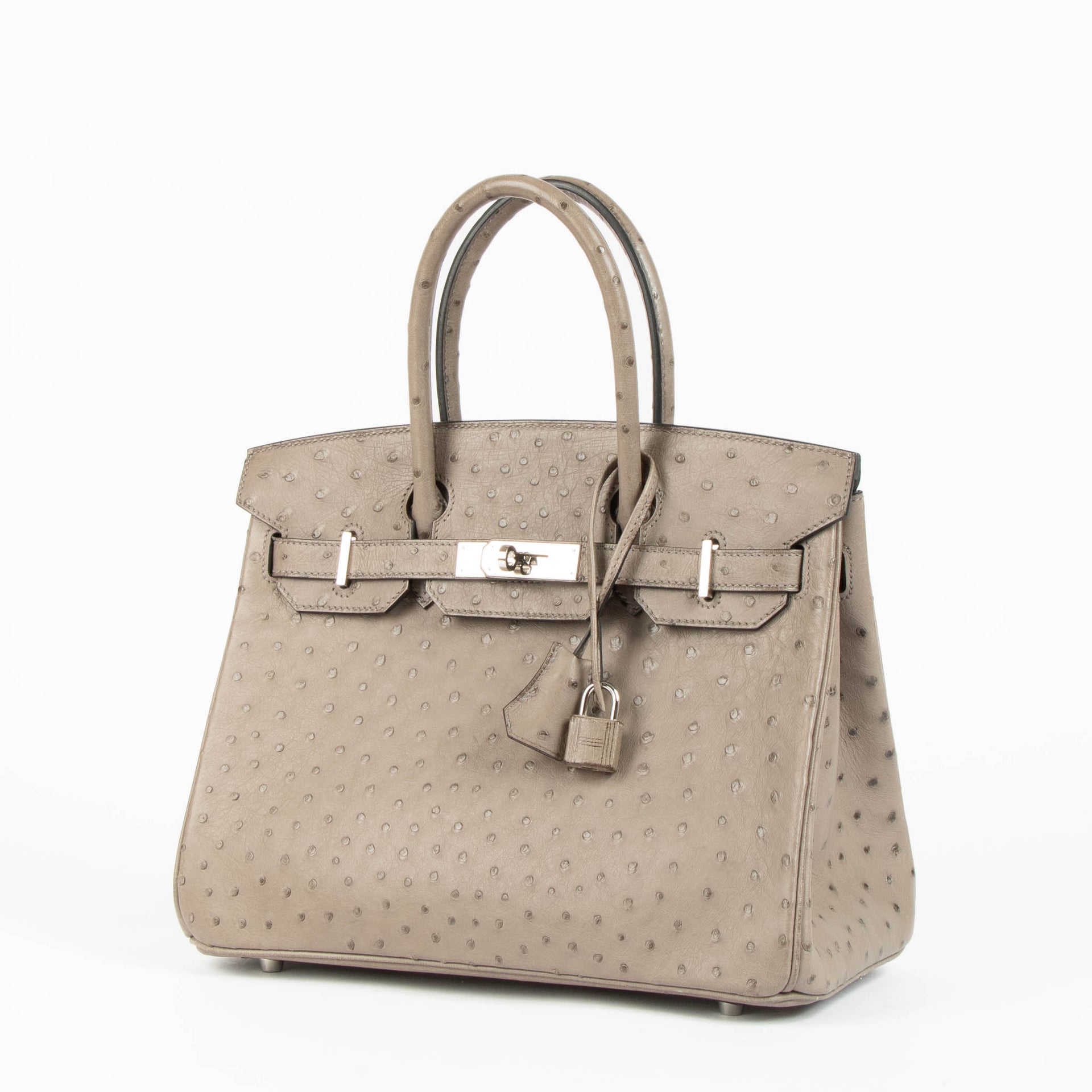 Hermes Birkin 30 Gris Tourterelle Ostrich GHW