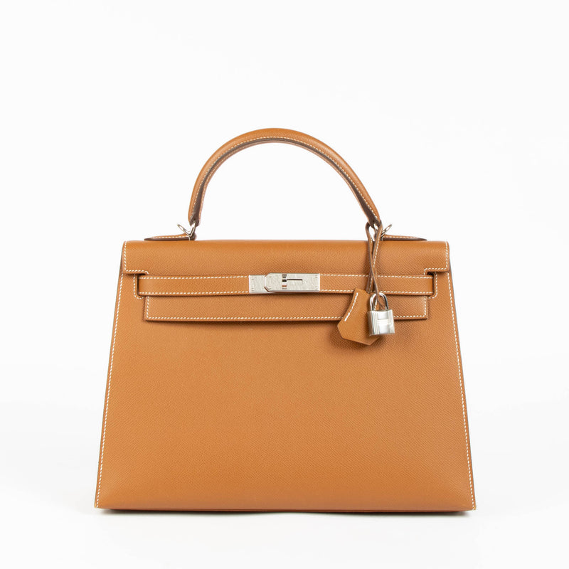 Hermes Kelly 32 Gold Epsom PHW