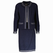 Shop the authentic Chanel 94 P Blue Tweed Jacket/Skirt Set - FR 40 second hand on Labellov.com