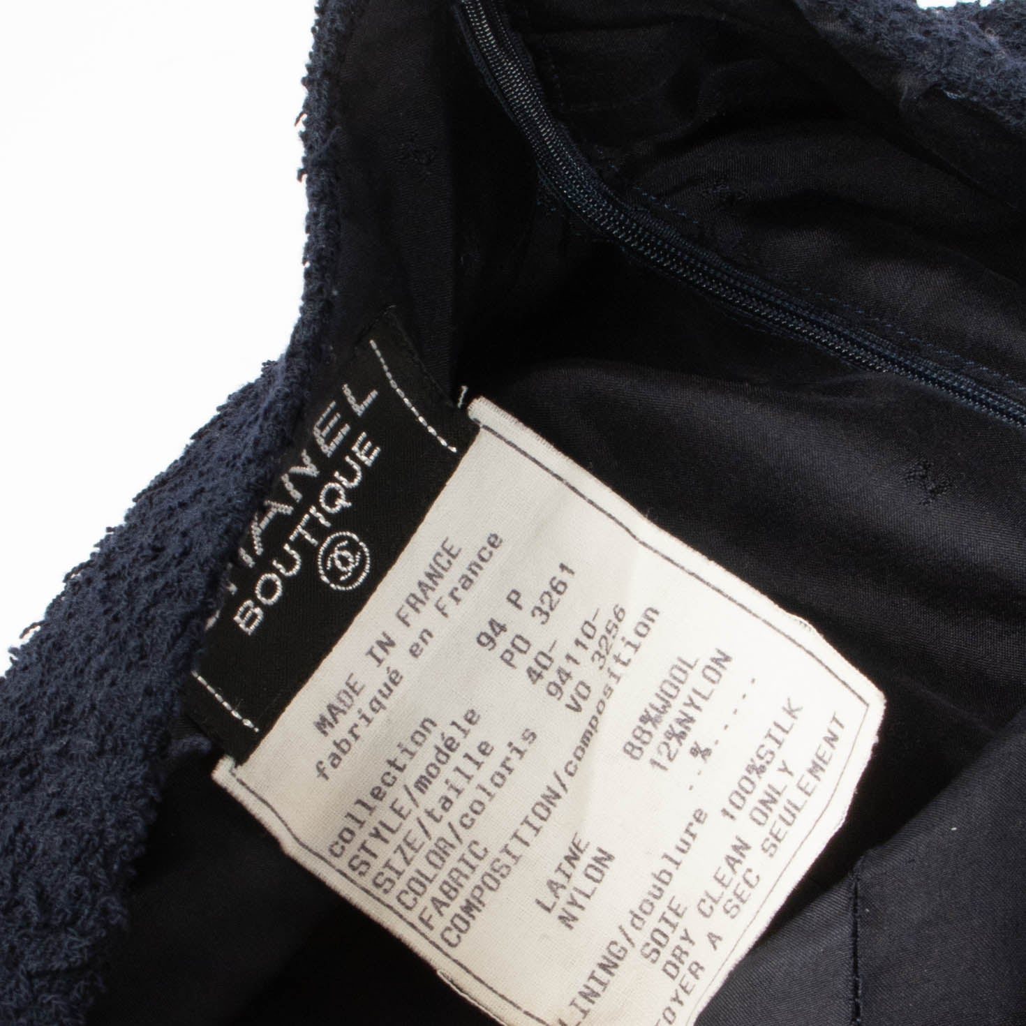 Shop the authentic Chanel 94 P Blue Tweed Jacket/Skirt Set - FR 40 second hand on Labellov.com