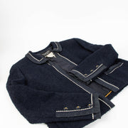 Shop the authentic Chanel 94 P Blue Tweed Jacket/Skirt Set - FR 40 second hand on Labellov.com