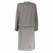 Shop the authentic Chanel 99P Grey Jacket/Skirt Set second hand on Labellov.com