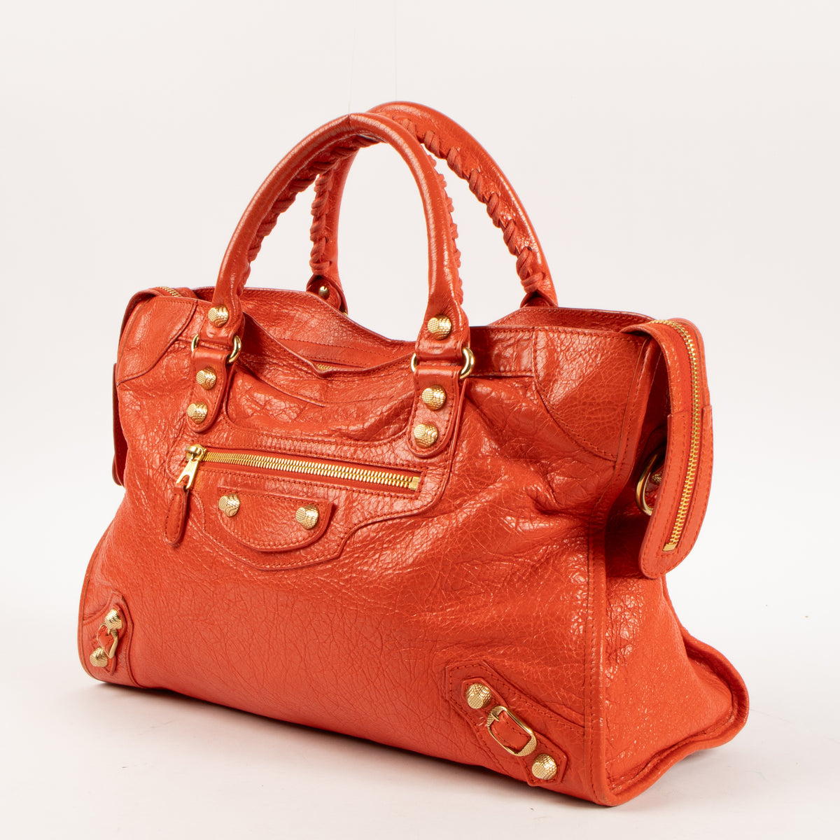 Shop this authentic Balenciaga Vermillon Arena Giant 12 Medium City Bag pre-loved on Labellov.com